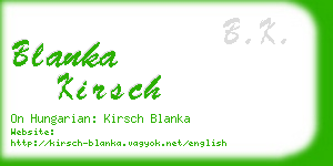 blanka kirsch business card